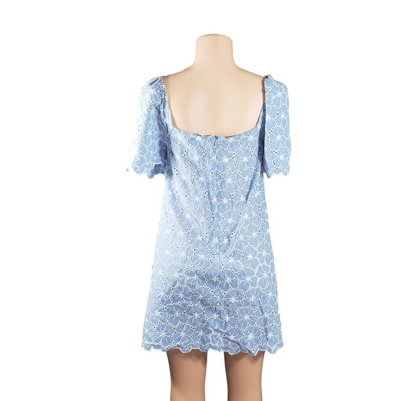Women's Spring Summer Floral Baby Blue ZARA Dress Small - Picture 5 of 7